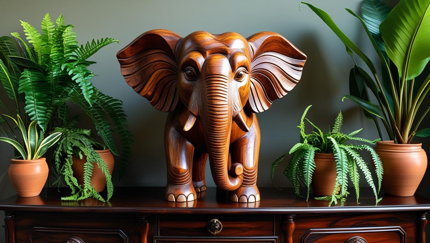 Wooden wooden sculptures with elegant craftsmanship, ideal for modern and classic interiors.