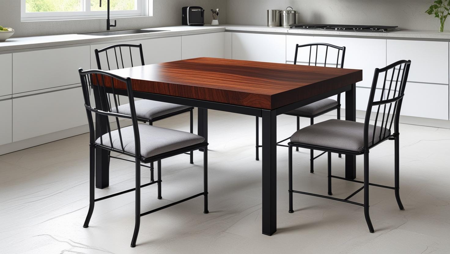 Iron dining table sets with elegant craftsmanship, ideal for modern and classic interiors.