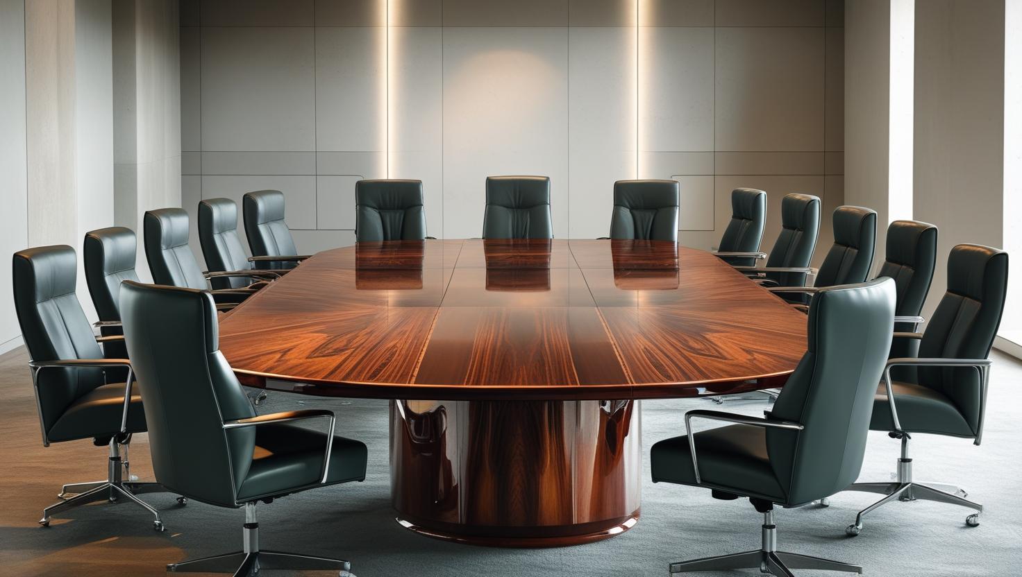 Wooden conference tables with elegant craftsmanship, ideal for modern and classic interiors.