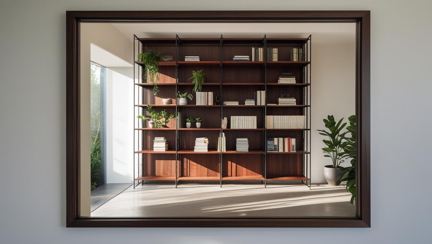 This bookshelves is made from high-quality iron offering both durability and style. Designed with attention to detail, it seamlessly blends into various home themes. Perfect for those who appreciate fine furniture with a custom touch. Full customization available to suit your space and style.