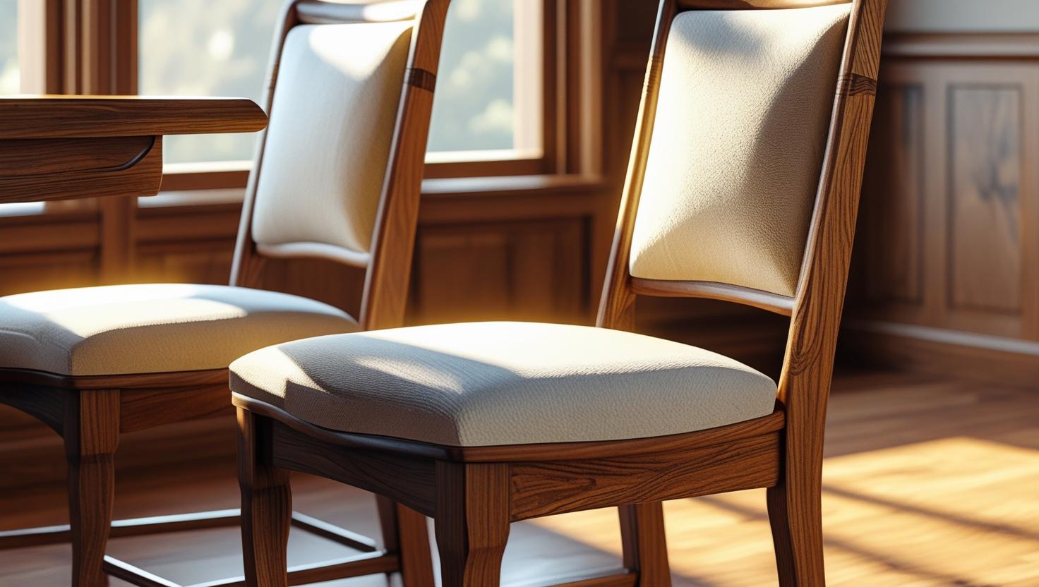 Wooden wooden chairs with elegant craftsmanship, ideal for modern and classic interiors.